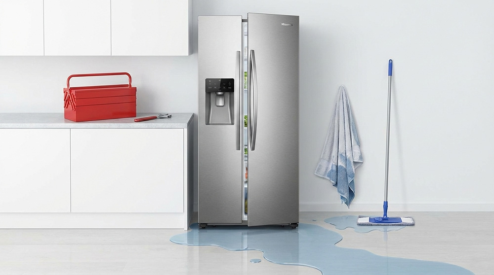 نشتي آب از يخچال هايسنس